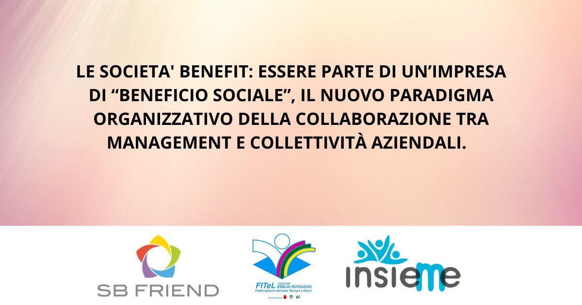 Insiemecoop's tweet image. Il presidente di Insieme Benefit, Antonio Fierro, presente sulla rivista Tempo Libero dell’associazione Fitel per parlare di Società Benefit. 
bit.ly/le-società-ben…