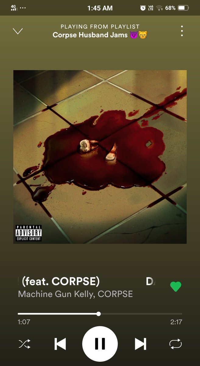 Visualhighs_'s tweet photo. I personally have never seen an alt song debut the charts in such a way. 
So proud of @Corpse_Husband and @machinegunkelly Y'ALL DID IT!!

And now to celebrate, #streamdaywalker https://t.co/XzXLa1lMwU