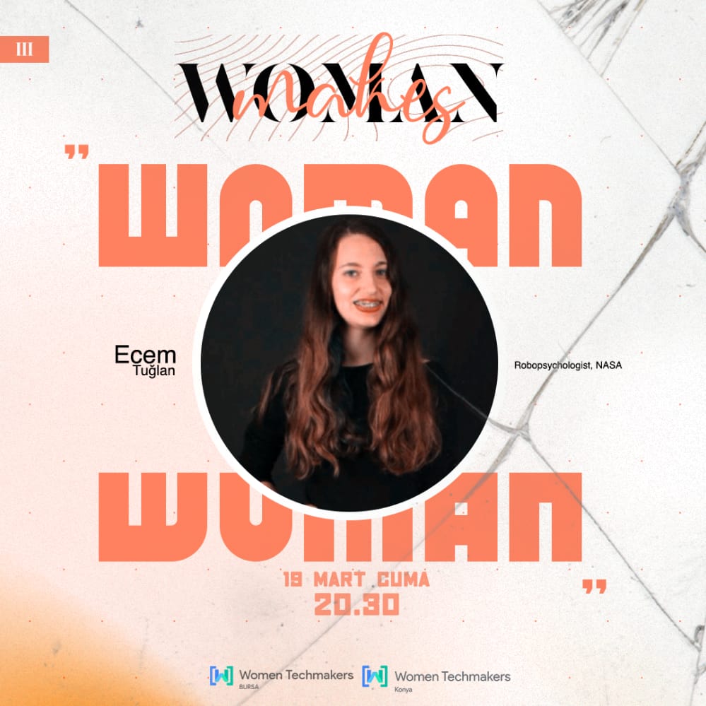 Herkese merhabalar🤩
19 Mart Cuma günü düzenlemiş olduğumuz “Women Makes” etkinliğimizin ilk konuşmacısını duyurmaktan mutluluk duyuyoruz !
NASA’dan Robopsikolog Ecem TUĞLAN Robopsikoloji ve Nörofelsefe sunumuyla bizlerle olacak!
youtube.com/watch?v=YS4WWp…