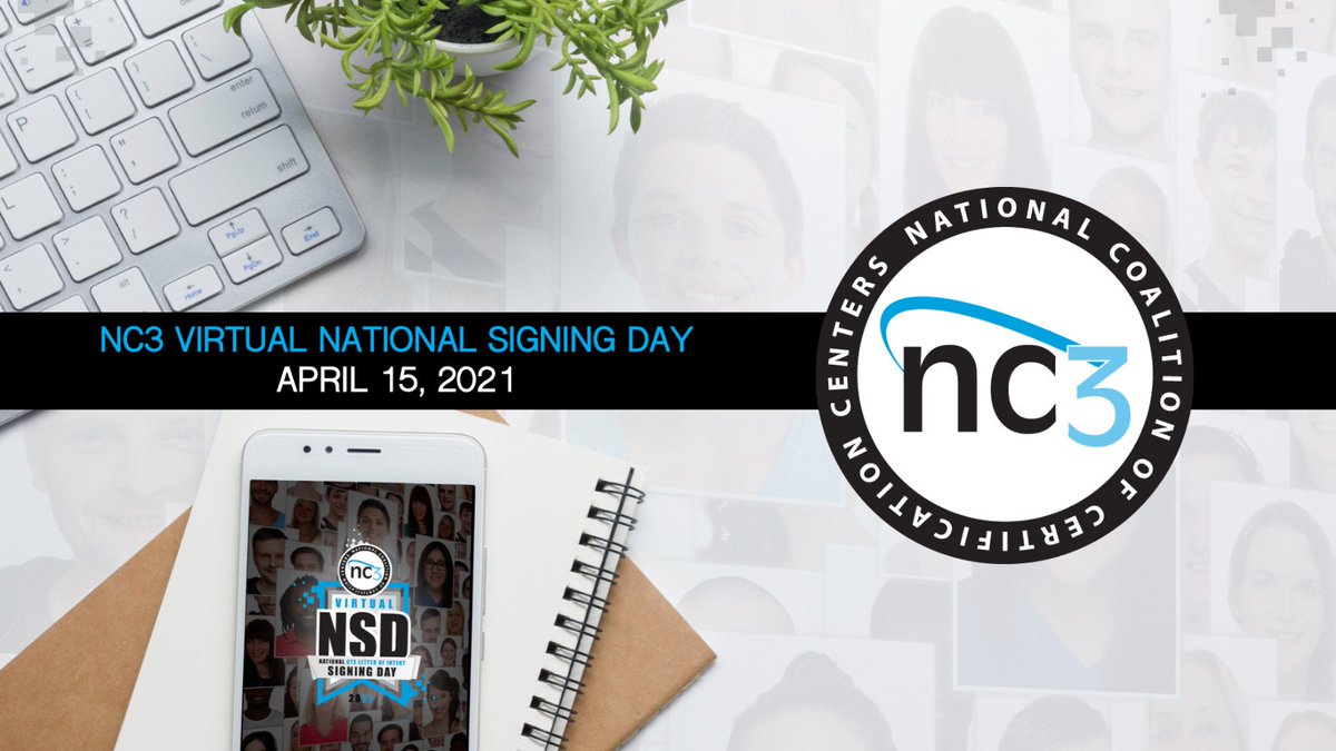 Only one month until #NC3NationalSigningDay! Committing to #technicaleducation is a big deal. Help us shine the spotlight on #CTE and celebrate the dignity of work for your students and community. 

Visit nc3.net/signingday/ to learn more! #NC3SigningDay #KeepCTEMoving