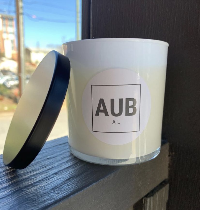 Missing Auburn? By the end of this month, you’ll be able to grab our exclusive Downtown Auburn candle online! This candle has scents that smell like our sweet Auburn! Hints of magnolia, champagne, lemon for Toomers and fresh dew like Samford Lawn in the morning! Don’t miss out!
