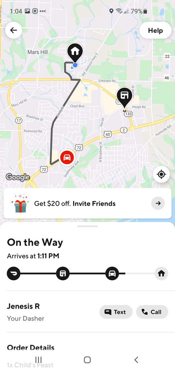 AlexK81's tweet image. @DoorDash The map is from yesterday. Today, your driver picked up my food, drove almost to the entrance to my neighborhood, then turned the other way to go to another restaurant to pick up someone else's order.
#MultipleOrders #ColdFood #BadBusiness
