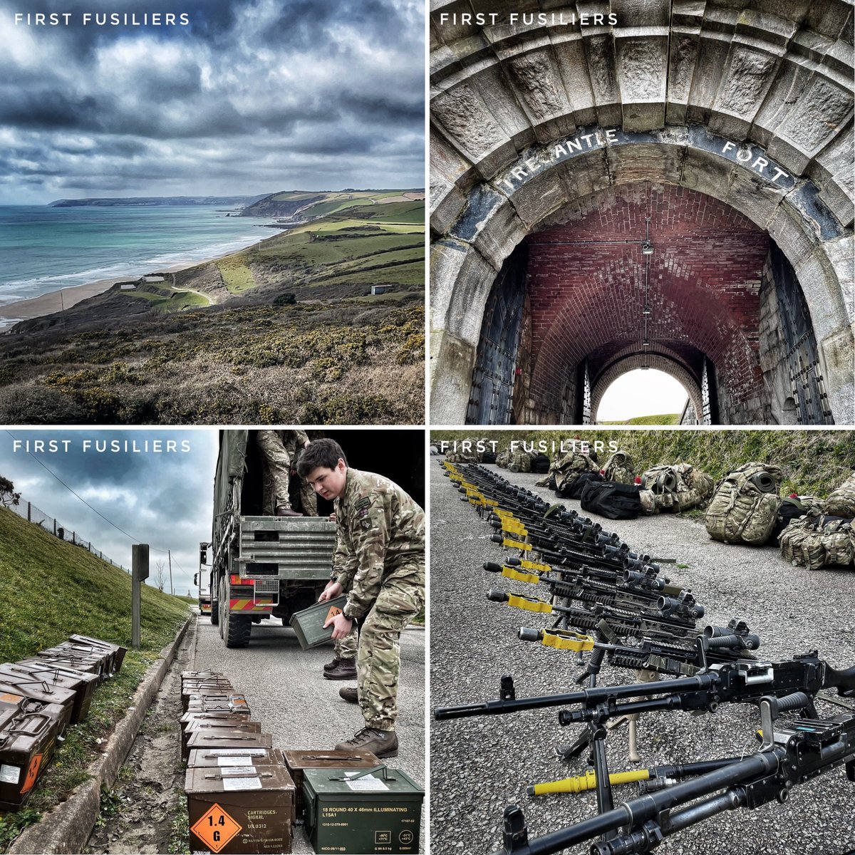 Y Coy have deployed to Tregantle Fort in Cornwall for a two week Battle Camp. Based out of a Napoleonic coastal fort with its own beach and with attached Snipers and Engineers, the next two weeks is going to offer truly excellent training. #FusilierProfessionalism