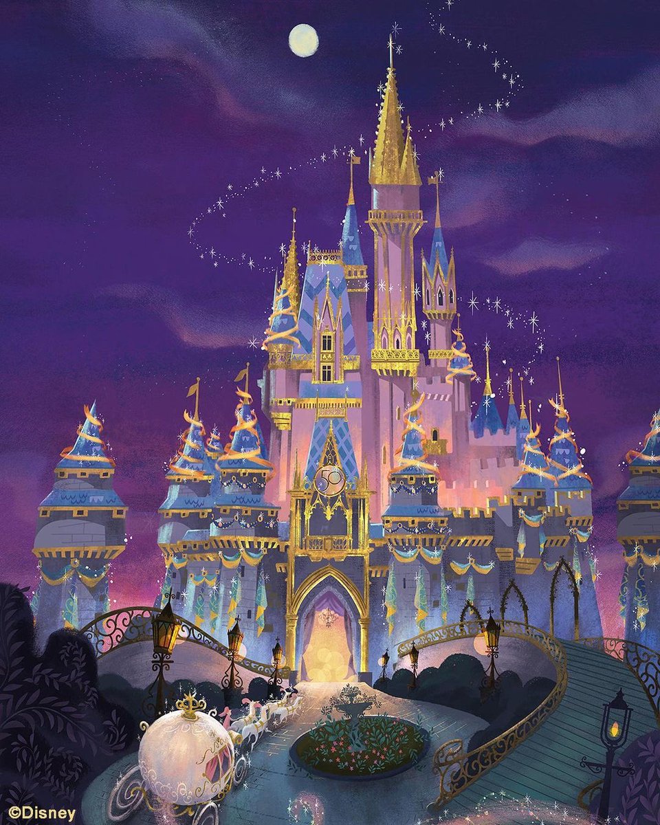 Imagineering Shares Mary Blair-Style Rending of Cinderella Castle Decor for...