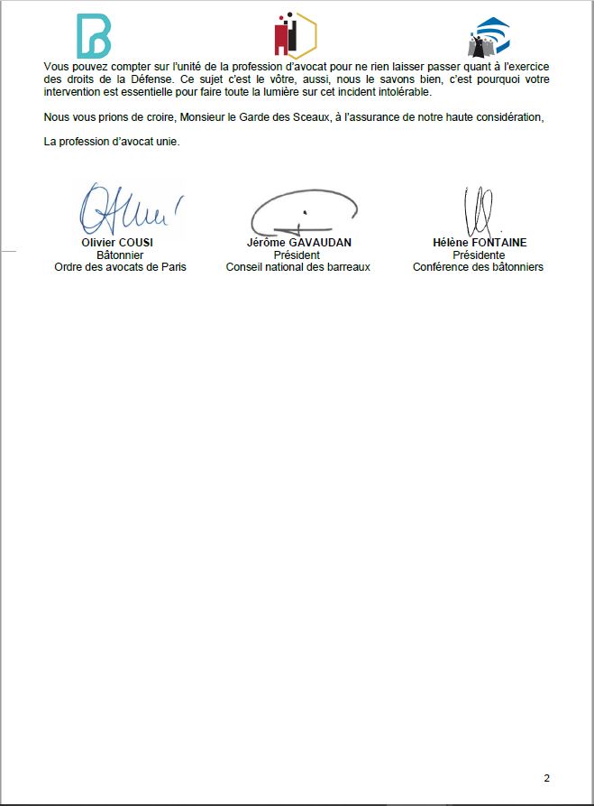 CNBarreaux's tweet photo. [⚠️ À LIRE] 
Aix-en-Provence : la profession unie saisit le garde des Sceaux par une lettre ouverte et demande son intervention pour que toute la lumière soit faite sur cette situation inadmissible >>> https://t.co/LokaEVMgxv 
@GavaudanJ @batonnierparis @Fontainehlne2 https://t.co/RNCjjhVsKc