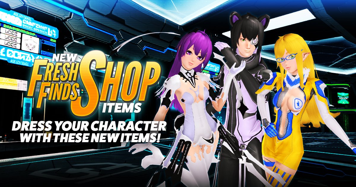 New Fresh Finds Shop offerings are arriving soon in #PSO2global! 