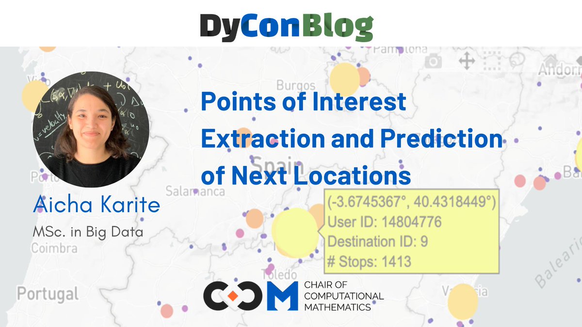 deustoCCM's tweet photo. Is the future shaped by our decisions today? 👀You can read now at our #DyConBlog:
"Points of Interest Extraction and Prediction of Next Locations" by Aicha Karite, MSc. in Big Data and recent team member at our Chair! #POI #DBSCAN #GPStrajectory

https://t.co/ZjG4XrLhVP https://t.co/2HNmmOprzP