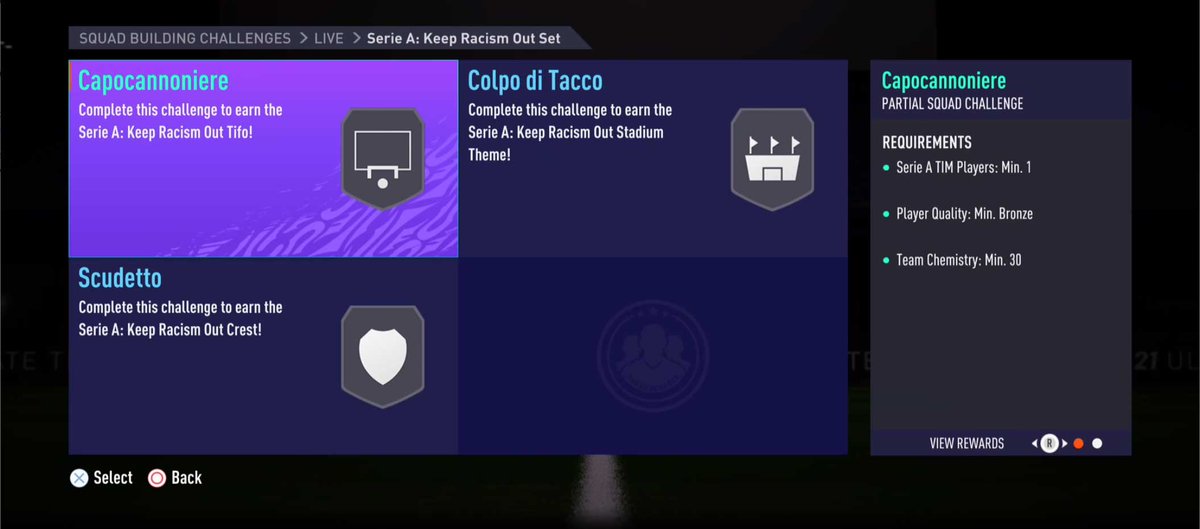FIFAUTeam's tweet photo. Today's new content. #FIFA21 
✔️ Busquets Player Moments SBC
✔️ Serie A: Keep Racism Out Set
✔️ Mega Match-up Objectives
https://t.co/XXpnJA3Tpo https://t.co/izGDLVcVWI