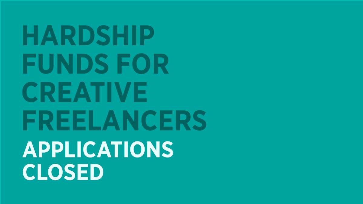 CreativeScots's tweet photo. ℹ️ Following high demand, applications are now closed for the Hardship Fund for Creative Freelancers https://t.co/dlfXYJXblw