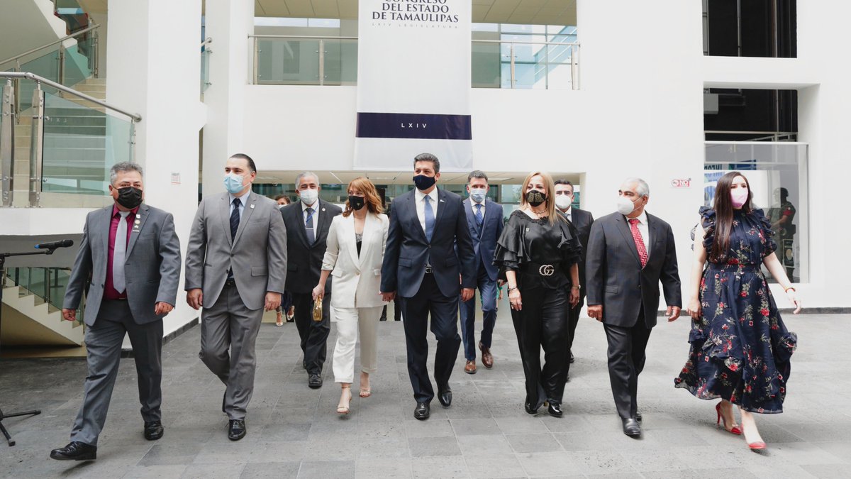 Con motivo de mi #5toInforme de Gobierno, hoy acudí al <a href="/CongresoTams/">Congreso Tamaulipas</a> a realizar la entrega del documento que contiene el estado que guarda la administración pública estatal, correspondiente al año 2020, dando cumplimiento a este mandato constitucional. #TamaulipasCrece