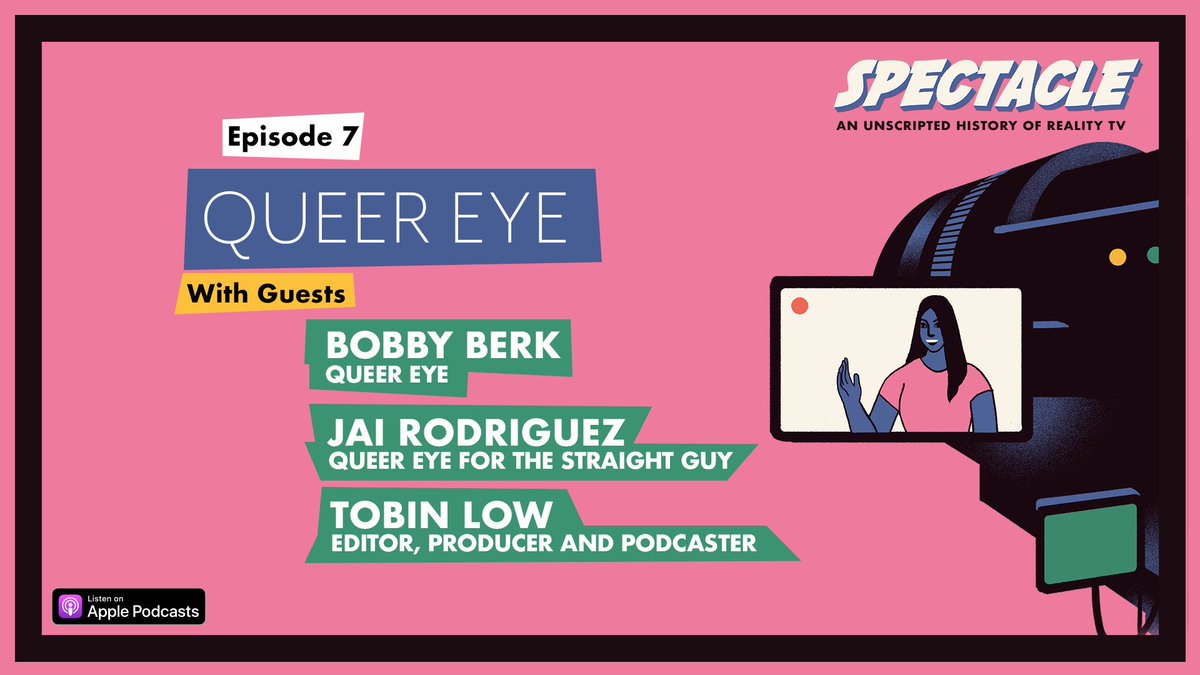 Spectacle_Pod's tweet image. This week @bobbyberk, @jairodriguez, and @tobinlow join @mRiah to talk all things #QueerEye and how the show had an undeniable impact on our culture.  link.chtbl.com/mlnfezMo