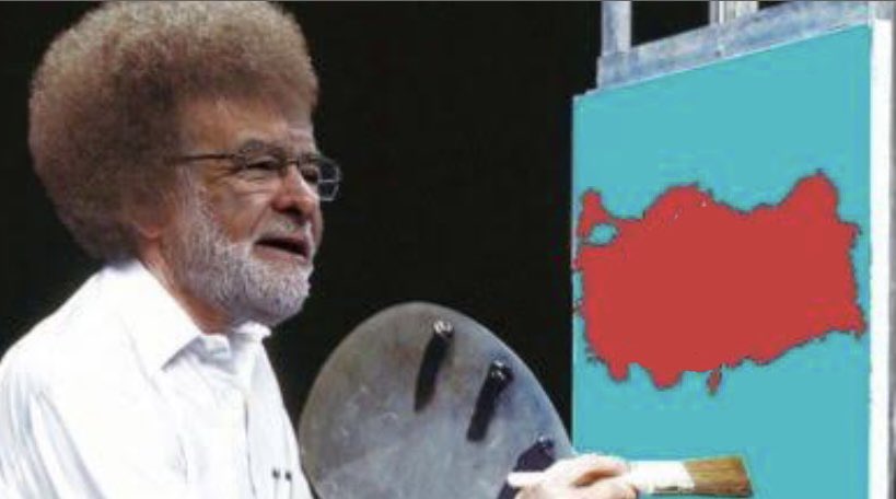 Yeni risk haritası için şuraya biraz daha kırmızı ekleyelim, biraz da şu tarafa. Ya da komple kırmızı yapalım. #kabinetoplantısı