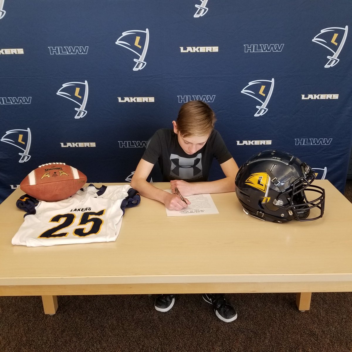 FOOTBALL_HLWW's tweet photo. 8th Grade Signing Day! Willy Thesing and Chris Dobey. https://t.co/1a4jHBwBYe