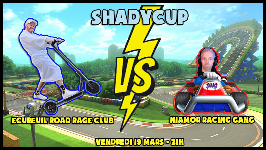 6 écureuils vs 6 ONG sur Mario Kart, c'est vendredi à 21h à suivre sur twitch.tv/niamor_tv et twitch.tv/timshady9 #Twitch <a href="/NiamorTv/">Niamor</a>