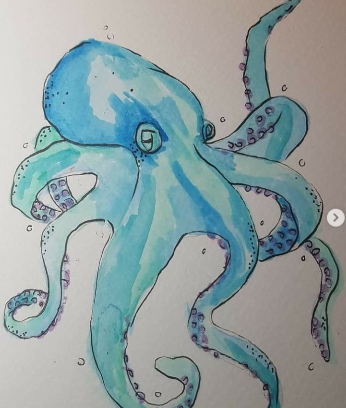 BlackpoolSixth's tweet photo. π¨Student Artworkπ¨
Adorable watercolour + ink creation by lower sixth student Toni!
This was for a lockdown challenge, soon be created into repeat patterns π
#artwork #blackpoolsixth #watercolour https://t.co/8wYrmZUQF3