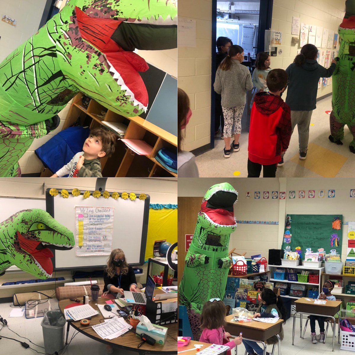 wresWildcats's tweet photo. We reached $5,000 towards our APEX Remix/Fun Run fundraiser! So...Mrs. Broughton dressed up as a dinosaur, as promised 🤣🦖! @ccpsinfo @apexleaderco @AliciaBroughton https://t.co/in02cwLzFf