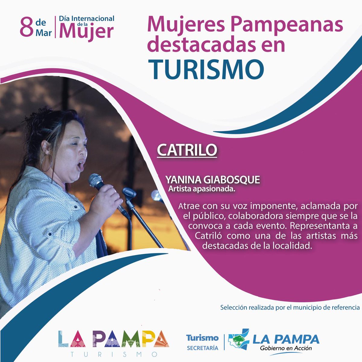 incominglapampa's tweet photo. #mujeres #pampeanas a quienes agradecemos su contribución al turismo. #Catrilo. #LaPampa @GobiernoLaPampa Marzo, mes de la #Mujer. https://t.co/ahkJ3dYdNS