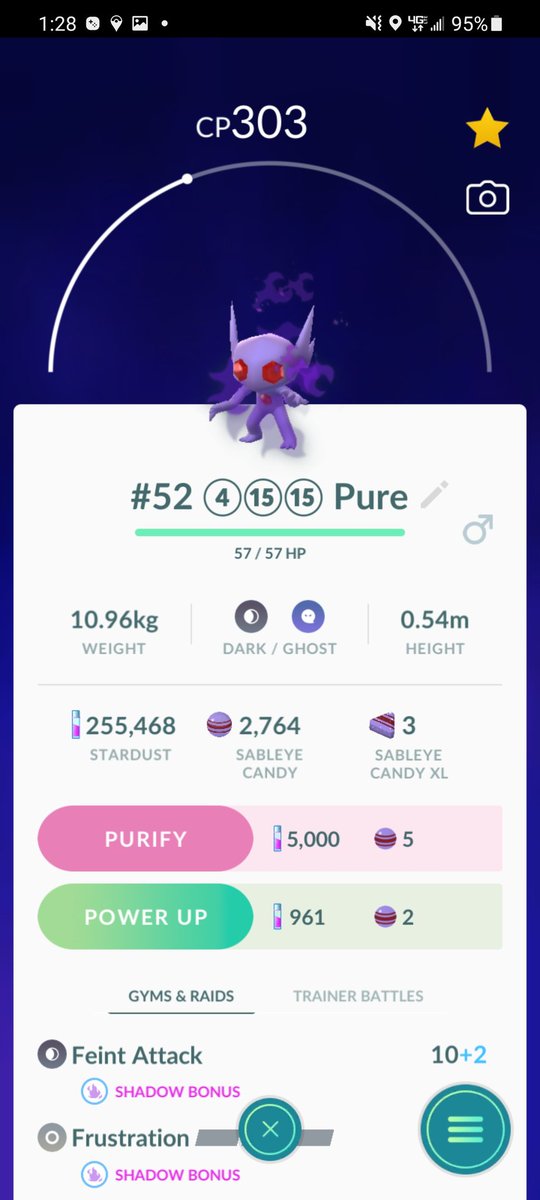 Moshpit37's tweet photo. OK, @PokemonGoApp, I really need a good way to farm Sableye Candy XL... Going to need like 550+ for these two. (And yes, a metric ton of Stardust as well...) #battlers #PokemonGo #GOBattleLeague #shadowsableye @PurpleKyogre @ZyoniK_ @JreSeawolf @CaptainJett12 @PogoMoo https://t.co/t9x4tGBWs2