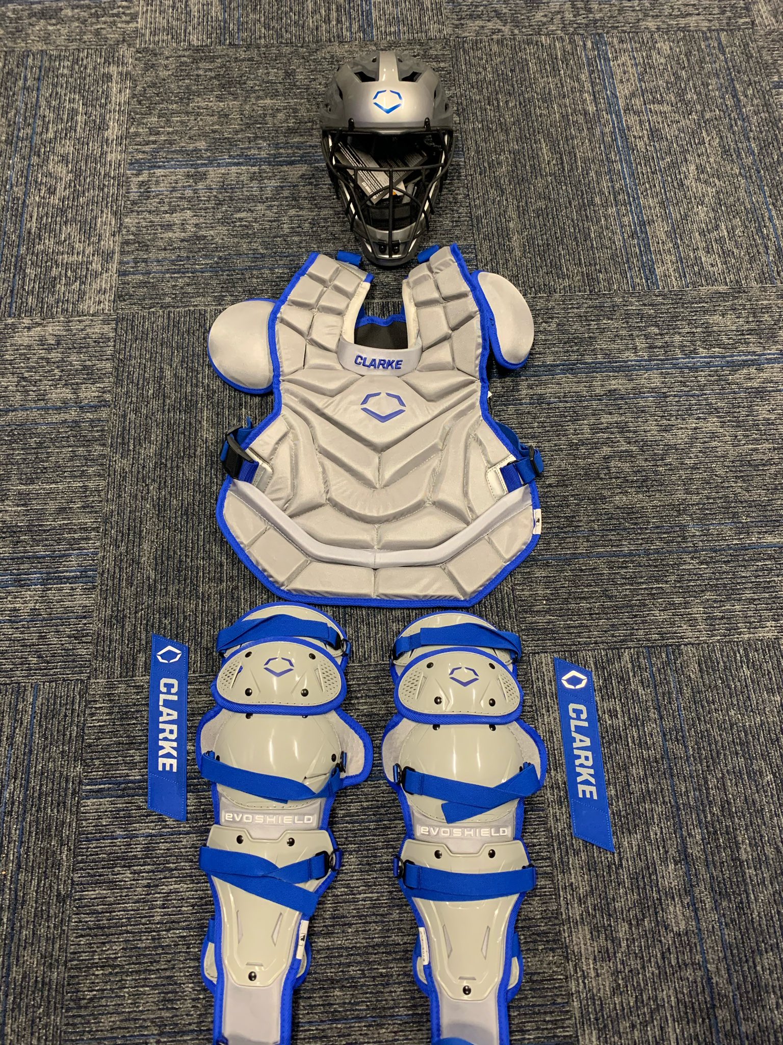 EvoShield on X: Custom catcher's gear for Blue Jays Phil Clarke lookin 🥶   / X