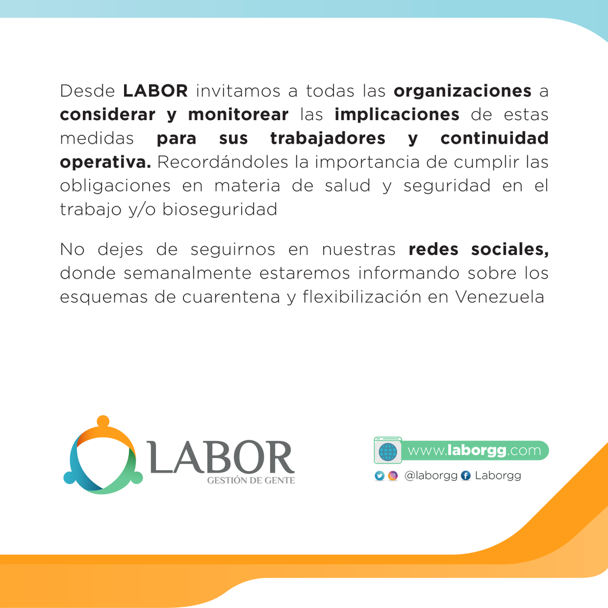 LaborGG's tweet photo. #AlertaLabor:

Ante un aumento de los casos de #COVID19, el Ejecutivo Nacional decidió implementar un esquema especial de flexibilización para el #DistritoCapital, #Miranda, #Vargas y #Bolívar.

El resto del país se mantiene en el modelo 7+7 acostumbrado. https://t.co/9KkeRecQFZ
