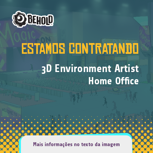 Vaga para 3D Environment Artist!

Para trabalhar com conceito, modelagem e texturização de cenários para Jogos.

Estamos ampliando a equipe para participar do projeto sobre Meninas Mágicas e Cosplayers! 

Mais info: bit.ly/beholdcontrata…

#vaga #gamedev #vagasdeemprego