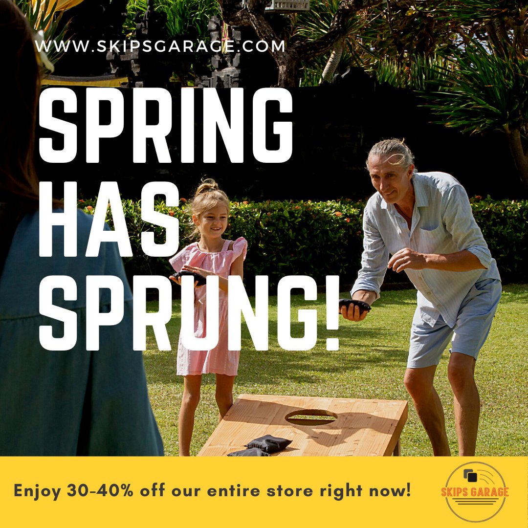 SkipsGarage's tweet photo. You can feel it in the air! (Or at least in your allergies)
Spring is on it's way and it is the perfect time to order your new Cornhole Boards to spruce up your space!
#CornholeBoards #CustomCornhole #GiftIdeas #SkipsGarage #YardGames #OutdoorGames #BackyardFun #Cornhole https://t.co/6stnCKFpXg