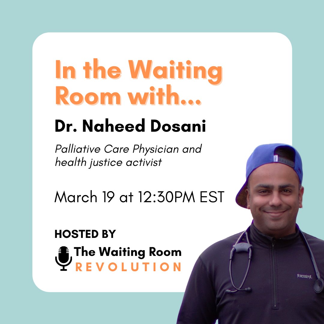 WaitingRoomRev's tweet photo. "In the Waiting Room with... @NaheedD this Friday, March 19 @12:30 PM EST! 
Register at: https://t.co/8IjvGYgoiv

You don't want to miss this!!😀 https://t.co/YvHq0z9QH4