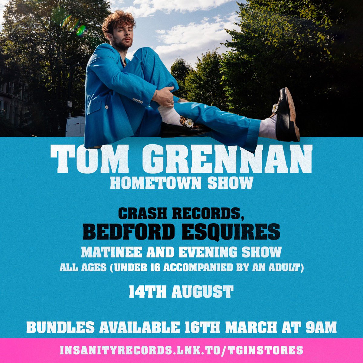 Tom_Grennan's tweet photo. BEDFORD I'M COMING HOME! My home town is too important to miss so let’s celebrate EVERING ROAD together in our super important venue @BedfordEsquires 🔥 Ticket bundles go on sale tomorrow 9am https://t.co/jMAMSAuDNN https://t.co/VxFfeB72n4