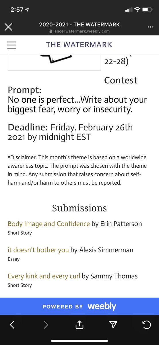 LHSWatermark's tweet photo. Check out these great February submissions on The Watermark! https://t.co/CAV9XjaopM