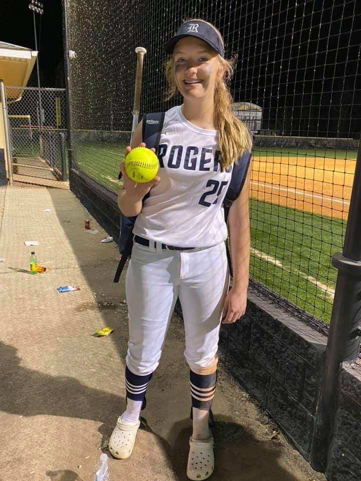 Congrats to Rogers softball player Kennedi Clark for hitting her first varsity high school home run this past weekend.