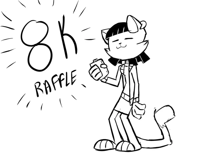 AYYYE I hit 8k so I'm doin another art raffle! Probably should have done one sooner but ah well
So 1. Be a follower 
2. Like/retweet
3. Leave a comment (preferably what you'd like me to draw)
And thanks for the 8k followers! 