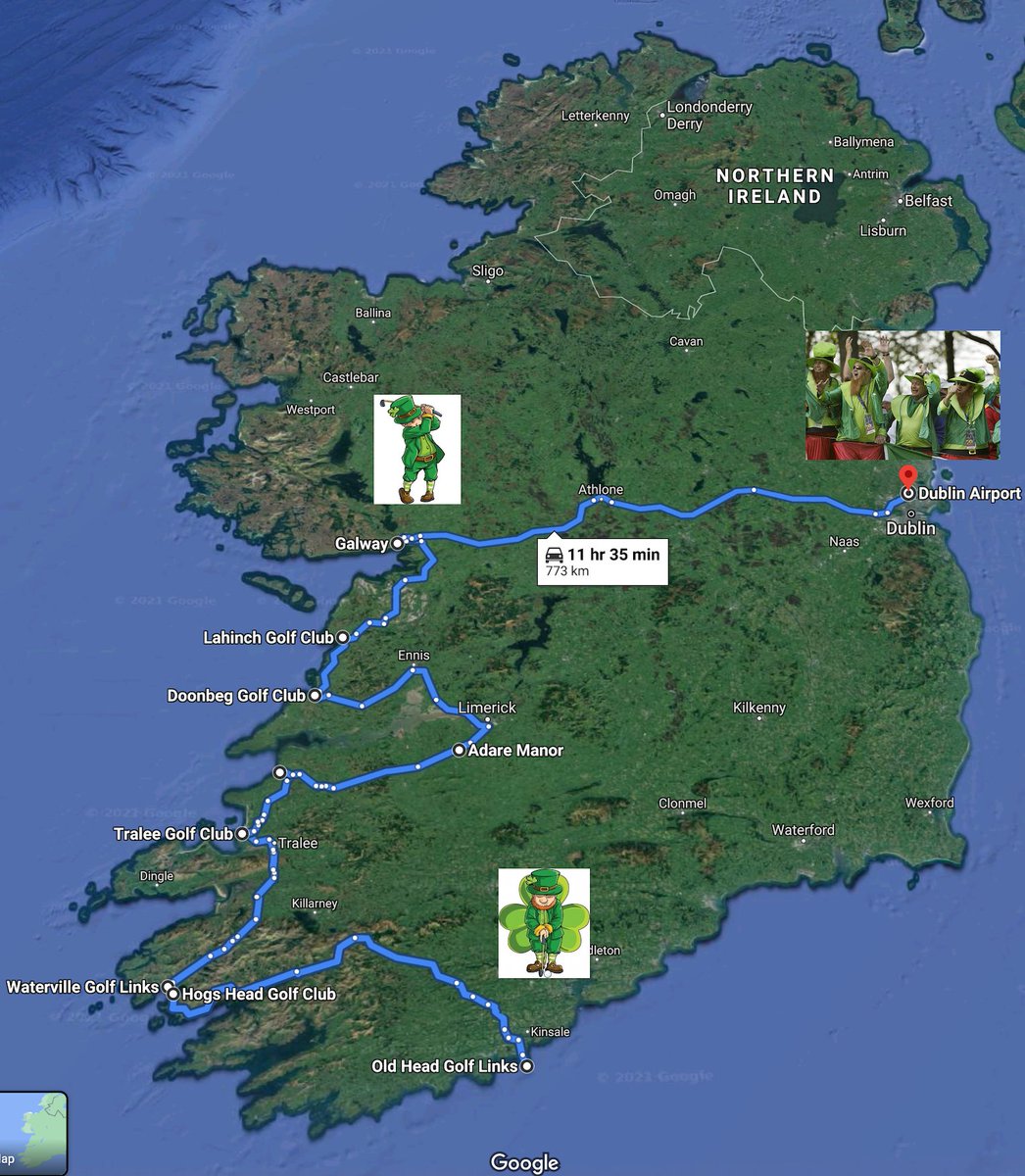 ConciergegolfIE's tweet photo. A 10-day trip #golfireland play 8 courses from @LahinchGolfClub @TrumpDoonbeg @traleegolflinks @watervillelinks @TheAdareManor @BallybunionGN #oldheadgolflinks #hogsheadgc - travel in style with @KerryCoaches enjoy the Irish Culture in @kingsheadgalway for a night @Failte_Ireland https://t.co/UG2qdknlDN