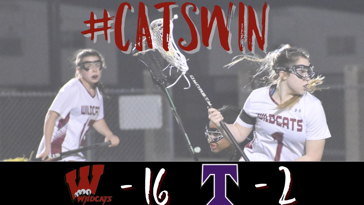 WHSAthletics_'s tweet photo. Both Varsity and JV girls lacrosse dominate their opponent tonight for another #CatsWin🐾 https://t.co/9lMmu0Qnjt