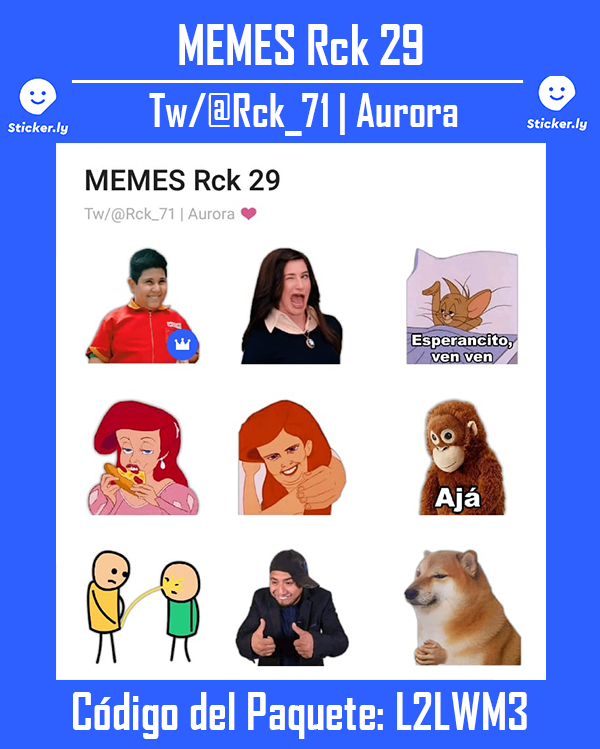 Rck_71's tweet photo. STICKERS NUEVOS!🔥🔥🔥
MEMES Rck 29
Link de descarga: https://t.co/12S7Bw2k7K
Código de descarga: L2LWM3
Descarguenlos mediante la app 
@Stickerly_app https://t.co/mfBK5zhBqW