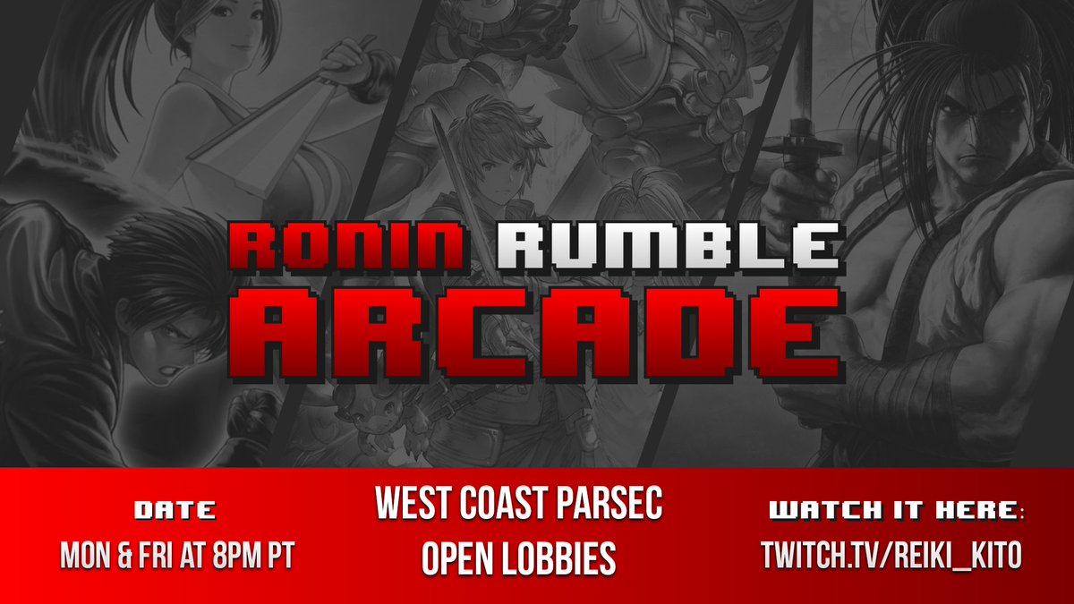 Reiki_Kito's tweet photo. Hey folks, running @RoninRumble Arcade (#RRCADE) tonight.
Tonight's game: #GBVS
8PM-9PM: Coast to Coast server
9PM-10PM West Coast only
*Times in PT*
Gonna see how that goes so see ya'll soon!
π₯: https://t.co/3wmsBrYnVC https://t.co/GLPY0nhcuL