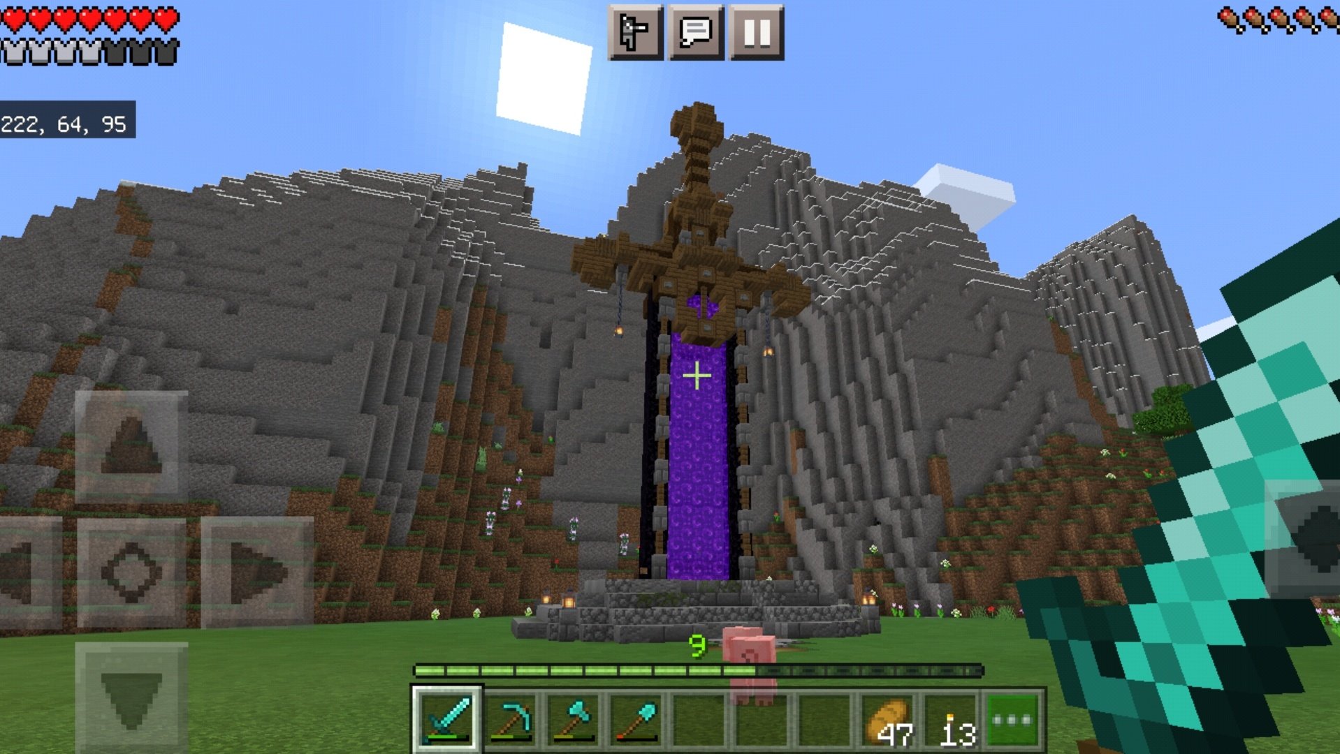 ゆきだるま サバイバルでもネザーゲートは剣w マツで作った勇者の剣 やっぱり厨二病くさくて好きw マイクラ ネザーゲート 剣 ソード 厨二病 T Co Elvcoaainu Twitter