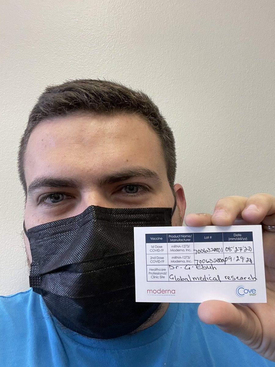 chrisgford's tweet photo. Day 200 of the Moderna COVID vaccine trial. I was unblinded today, and I found out that I received the vaccine in August! #CoveStudy #CovidVaccine #Moderna https://t.co/QipgnJd3Q9
