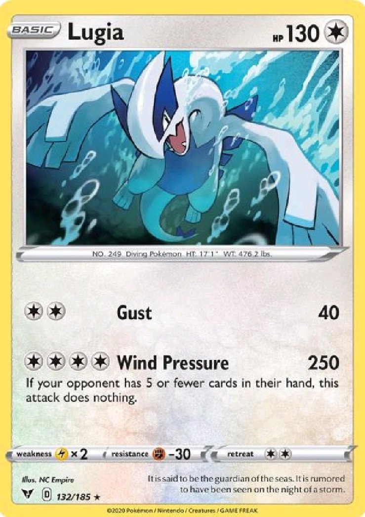 pokepullswa's tweet photo. With so much amazing artwork going into the #pokemontcg it's hard to decide a favourite, I think from Vivid Voltage it would have to be Lugia. What's your Fav artwork from Vivid Voltage? #pokemon #lugia https://t.co/nSaxfyezc6