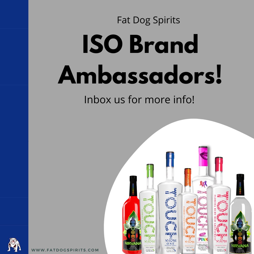 fatdogspirits's tweet photo. Fat Dog Spirits is ISO fun and dedicated brand ambassadors all over the country. If you’re interested, please message us! 🐶

#fatdogspirits #BA https://t.co/vc2nby3Ni7