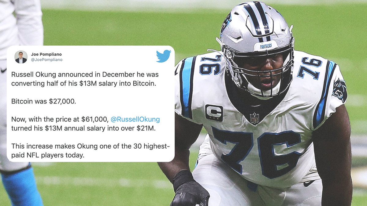 Russell Okung turned his $13M annual salary to over $21M 👀 (h/t  @JoePompliano)