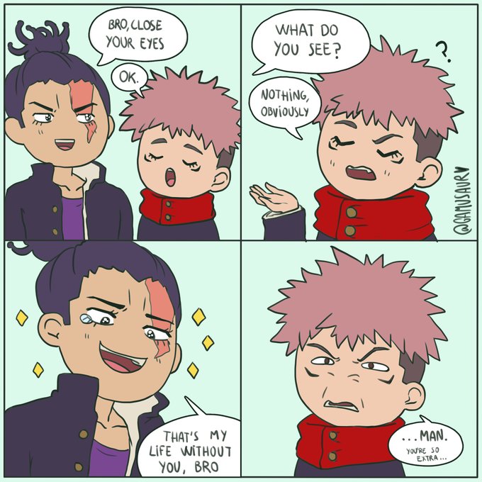 Hope this hasn't been done yet 🤭
I love Todou so much 😔♥️
#JujutsuKaisen 