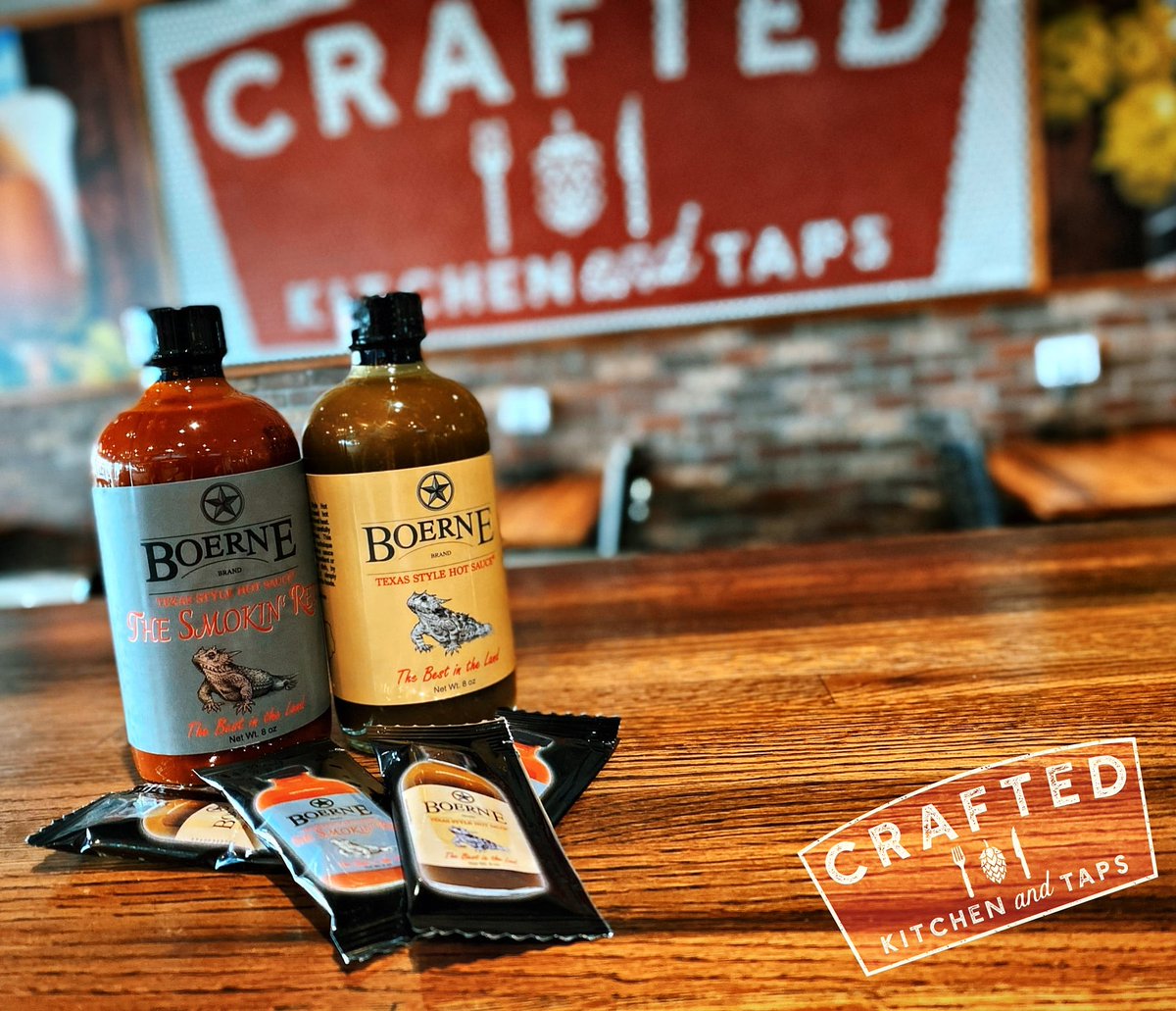 This is the spot!!!
If you haven't been, you'll want to check out @craftedkt, they have it all, including Boerne Brand Texas Style Hot Sauce!!
.
.
.
#boernebrand #texas #style  #hotsauce  #flavor #savor #crafted #kitchen #taps #delicious #menu #EatLocal #drink #beer #cheers
