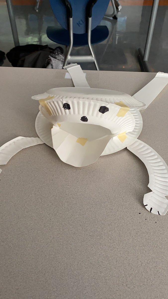 SciSamurai's tweet photo. Need #stem for #covid #teaching? Try paper plate challenges. Today’s was build a tower using 3 paper plates, 12 in tape, & 2 paper clips! #engagedkids #stemchallenges #steam #hybridlearning #cheapstem https://t.co/S7oicqi3L6