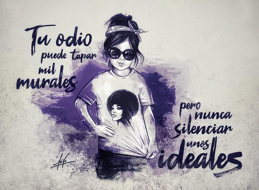 BAFeminista's tweet photo. #Masfuertesquenunca #Feminismo 💪💪💪💜💜💜 https://t.co/Ia1w9HsLB4