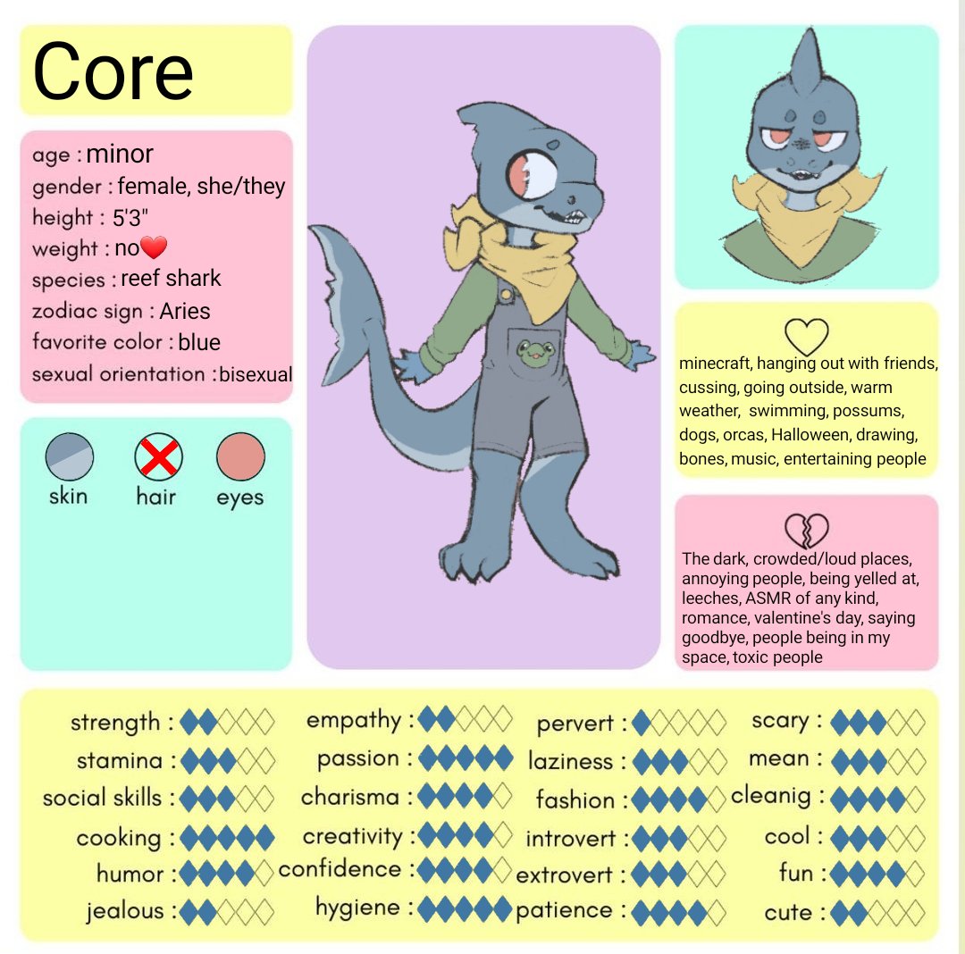 Core_shark's tweet photo. Did this as kinda a meet-the-creator type of thing. Everything is accurate to me exept the character itself. Not sure who made the base #MeetTheArtist #meetthecreator https://t.co/aRmMfFtyD6