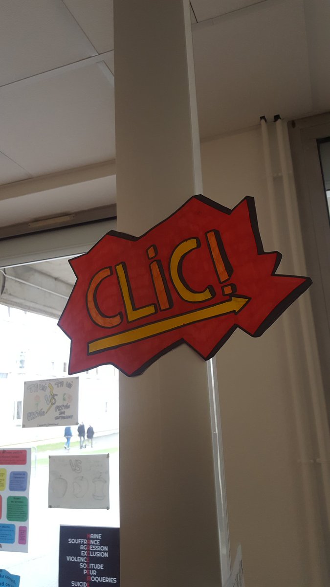 CDIBalzac61's tweet photo. Nos élèves ont du talent ! 
Expo des travaux des élèves en #artsPlastiques autour de la #BD et des oeuvres de LewisTrondheim &amp; Keith Haring. Onomatopée, hors-cadre et hors-champ au programme et un jeu bonus : retrouver les 16 onomatopées éparpillées dans le CDI ! 😉 https://t.co/pWn1I2BJRV