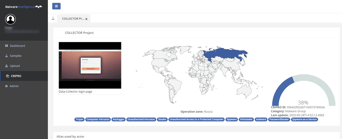 MalwareInt's tweet photo. @jorgemieres Some days ago the #SourceCode of #DataCollector (#DCStealer) project was #leaked. From that moment on, cracked versions freely distributed in the underground began to appear.
So it´s the reason why now we can found a lot of domains hosting this #crimeware
#CRIPRO #CYBINT https://t.co/quVeU4Aa4z