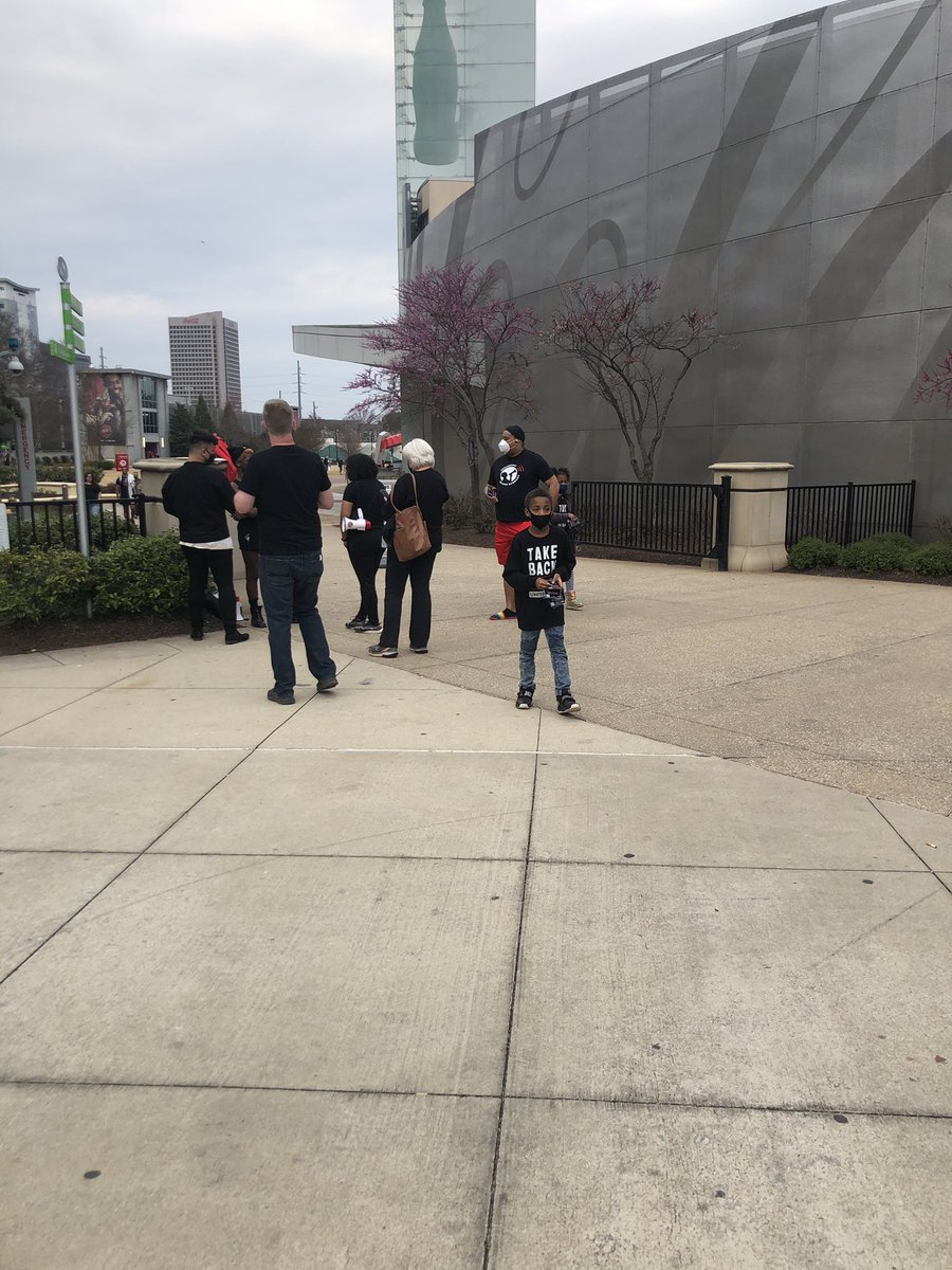 Outchea getting ready to demand that <a href="/CocaCola/">Coca-Cola</a> stand up for voting rights. #georgiaontheline