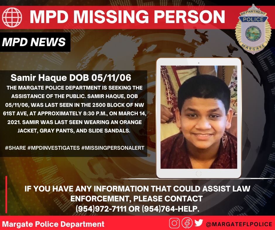 Margate Police Department tweet media