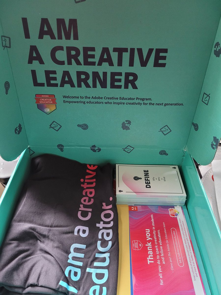 APSITKrynica's tweet image. I am a creative educator/learner!! Monday surprise!! Thank you @AdobeForEdu #AdobeCreativeEducator